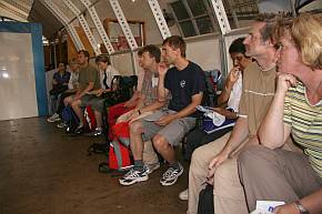 hier erhielten wir unsere Einweisung